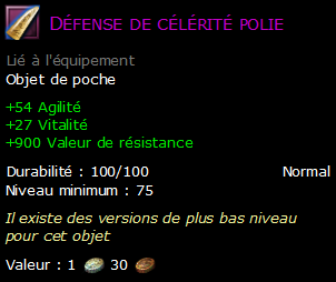 Défense de célérité polie