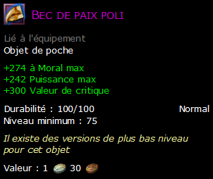 Bec de paix poli