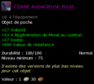 Corne audacieuse polie