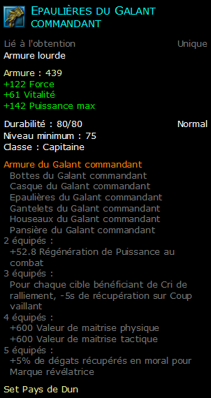 Epaulières du Galant commandant