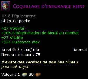 Coquillage d'endurance peint