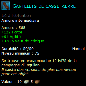 Gantelets de casse-pierre