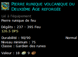 Pierre runique volcanique du Deuxième Age reforgée