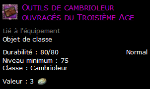 Outils de cambrioleur ouvragés du Troisième Age