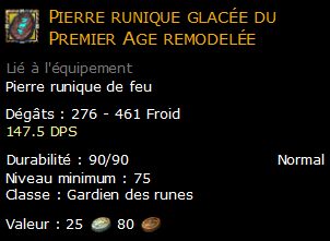 Pierre runique glacée du Premier Age remodelée