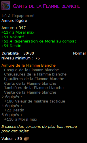 Gants de la Flamme blanche