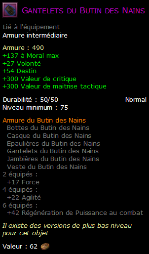 Gantelets du Butin des Nains