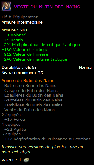 Veste du Butin des Nains