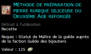 Méthode de préparation de pierre runique siliceuse du Deuxième Age reforgée