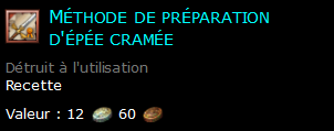 Méthode de préparation d'épée cramée