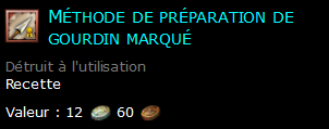 Méthode de préparation de gourdin marqué