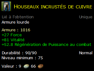 Houseaux incrustés de cuivre