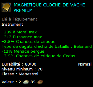 Magnifique cloche de vache premium