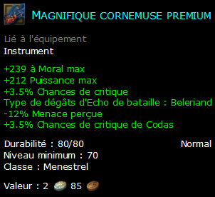 Magnifique cornemuse premium