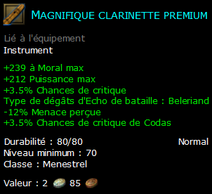 Magnifique clarinette premium