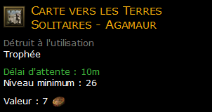 Carte vers les Terres Solitaires - Agamaur