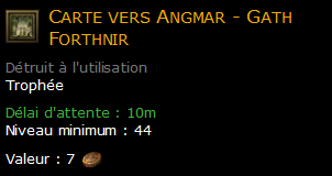 Carte vers Angmar - Gath Forthnir