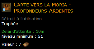 Carte vers la Moria - Profondeurs Ardentes