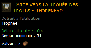 Carte vers la Trouée des Trolls - Thorenhad