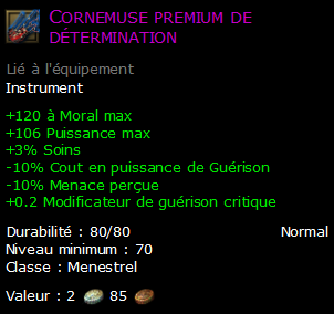 Cornemuse premium de détermination