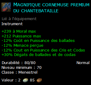 Magnifique cornemuse premium du chantebataille