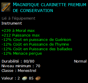 Magnifique clarinette premium de conservation