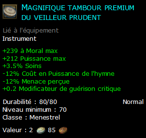 Magnifique tambour premium du veilleur prudent