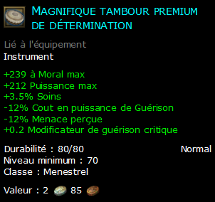 Magnifique tambour premium de détermination