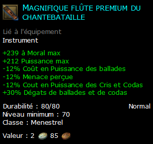 Magnifique flûte premium du chantebataille