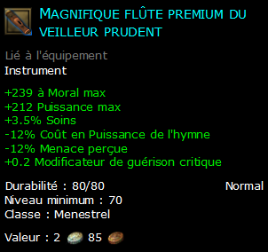 Magnifique flûte premium du veilleur prudent