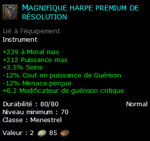 Magnifique harpe premium de résolution