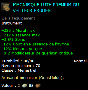 Magnifique luth premium du veilleur prudent