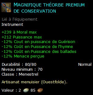 Magnifique théorbe premium de conservation