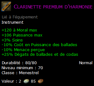 Clarinette premium d'harmonie