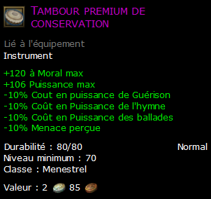 Tambour premium de conservation