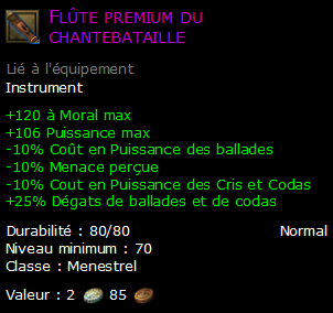 Flûte premium du chantebataille