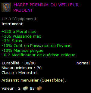 Harpe premium du veilleur prudent