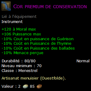 Cor premium de conservation