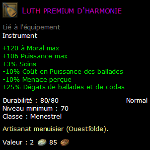 Luth premium d'harmonie