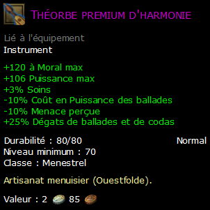 Théorbe premium d'harmonie
