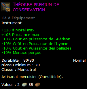 Théorbe premium de conservation