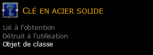 Clé en acier solide