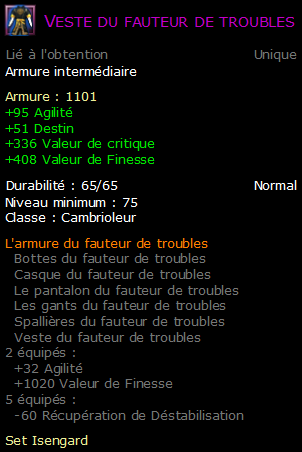 Veste du fauteur de troubles