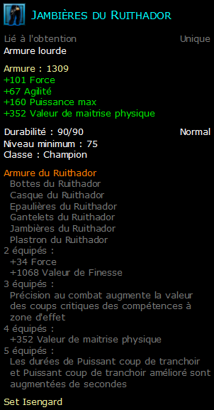 Jambières du Ruithador