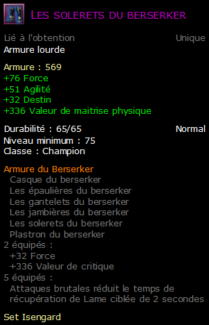 Les solerets du berserker