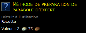 Méthode de préparation de parabole d'expert