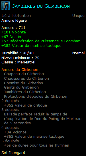 Jambières du Glirberion