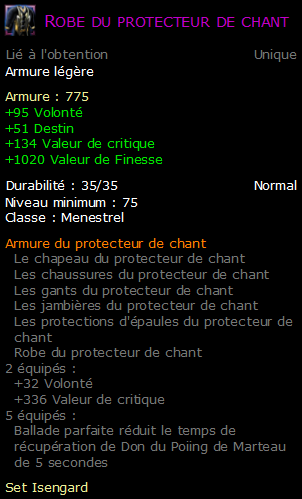 Robe du protecteur de chant