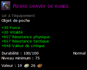 Pierre gravée de runes