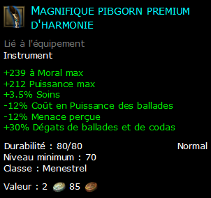 Magnifique pibgorn premium d'harmonie